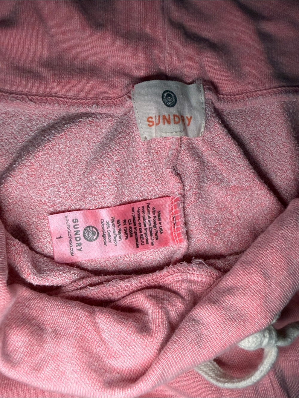 Sundry Pink Cozy Drawstring Joggers - Picture 2 of 4